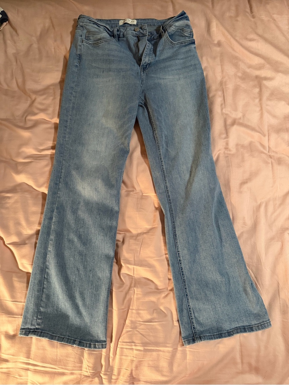 Light Wash Women's Wide Leg Jeans - Casual Flare Style